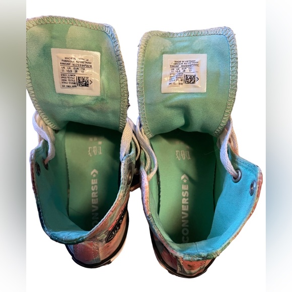 Converse All Stars Watermelon Hi-Top  Sneakers Little Girls US Size 11 - Picture 7 of 8